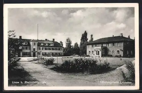 AK Linow b. Rheinsberg, Erholungshotel Linowsee, Aussenansicht