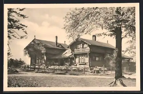 Foto-AK Brotterode, Waldschänke am Dreiherrnstein, Bes. Oskar Wehner