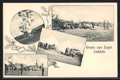 AK Lager Lechfeld, Geschützübungen der Infanterie