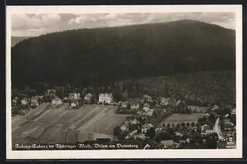 AK Tabarz im Thüringer Wald, Billen am Datenberg, Fliegeraufnahme