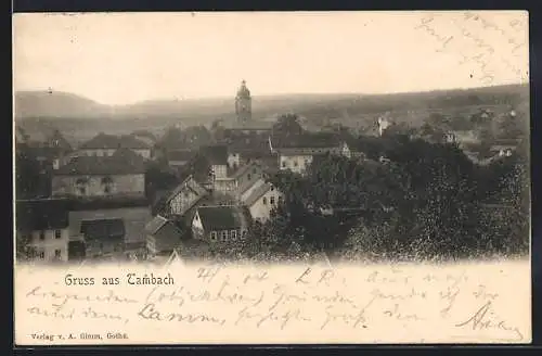 AK Tambach / Thür. Wald, Ortsansicht aus der Vogelschau