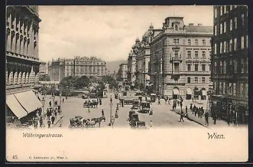 AK Wien, Geschäftiges Treiben in der Währingerstrasse