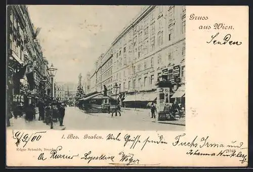 AK Wien, Partie am Graben mit Cafe