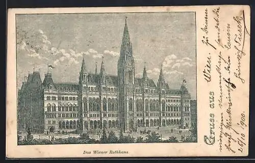 Künstler-AK Wien, Das Wiener Rathaus