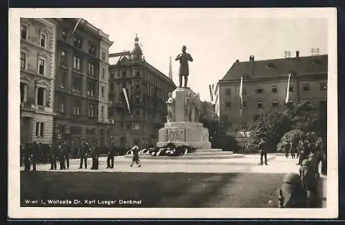 AK Wien, Wollzelle Dr. Karl Lueger Denkmal