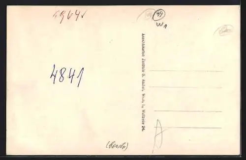 AK Wien, Wollzeile, Ortspartie mit Uhr und Denkmal