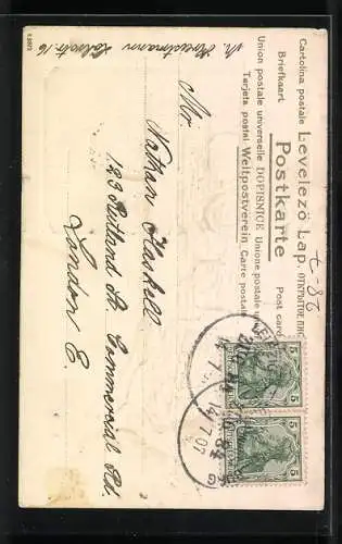 AK Faust, Margarete mit langen Flechtzöpfen in der Küche sitzend