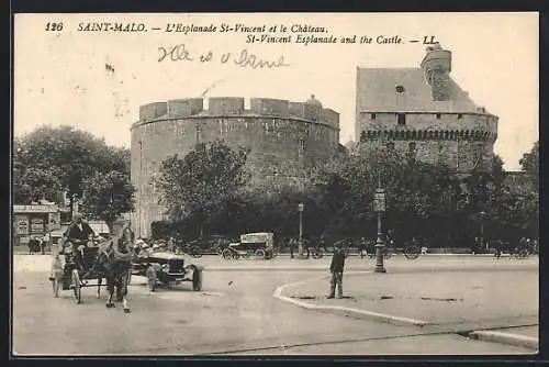 AK Saint-Malo, L`Esplanade St-Vincent et le Château