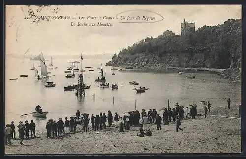 AK Saint-Servan, Les Fours à Chaux, Un jour de Régates, La Roche aux Mouettes