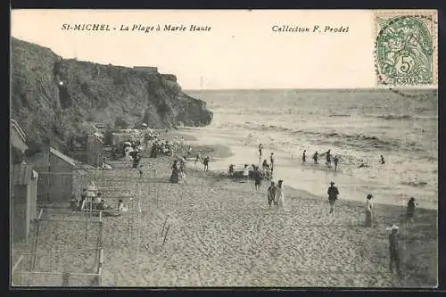 AK St-Michel, La Plage à Marée Haute