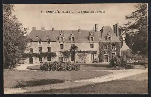 AK Saint-Méen /I.-et-V., Le Château des Gravelles