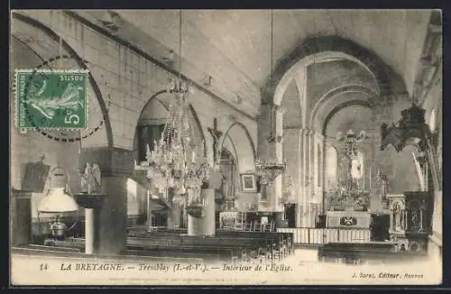 AK Tremblay /I.-et-V., La Bretagne, Intérieur de l`Église