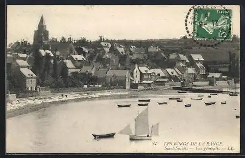 AK Saint-Suliac, Les Bords de la Rance, Vue générale