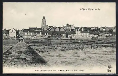 AK Saint-Suliac /Côte d`Émeraude, Les bords de la Rance, Vue générale