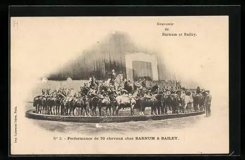 AK Circus Barnum & Bailey, Performance de 70 cheveaux