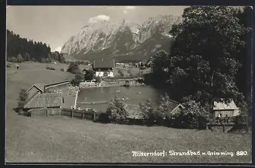 AK Bad Mitterndorf, Strandbad mit Grimming