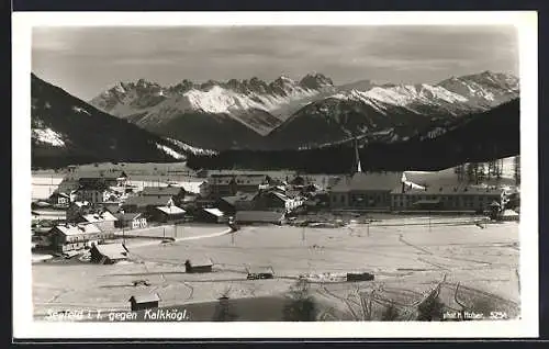 AK Seefeld /Tirol, Totalansicht gegen Kalkhögl im Winter