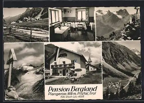 AK Plangeross /Pitztal, Pension Bergland mit Innenansicht