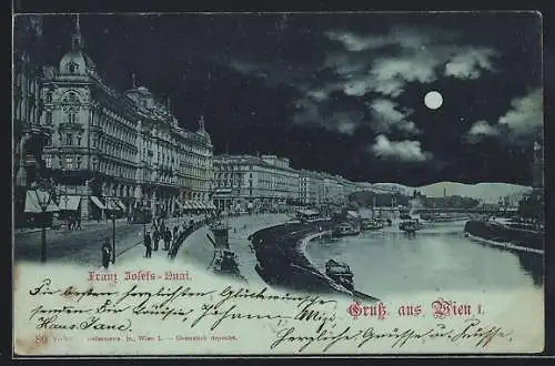 Mondschein-AK Wien, Franz Josefs-Quai