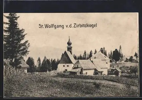 AK St. Wolfgang-Kienberg, Ortspartie v. d. Zirbitzkogel