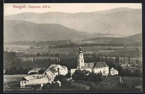 AK Wenigzell, Teilansicht mit Kirche