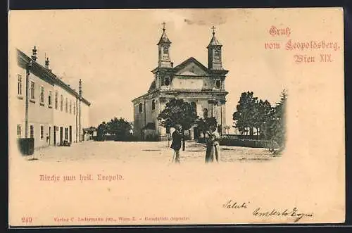 AK Wien, Leopoldsberg, Kirche zum heil. Leopold