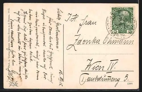 AK Senftenberg im Kremstale, Teilansicht mit der Kirche