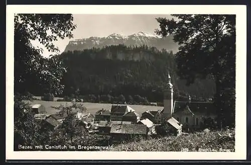 AK Bezau, Teilansicht mit Blick auf Canisfluh