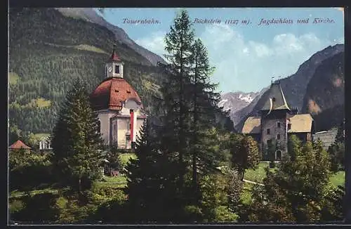 AK Böckstein /Slzbg., Jagdschloss und Kirche