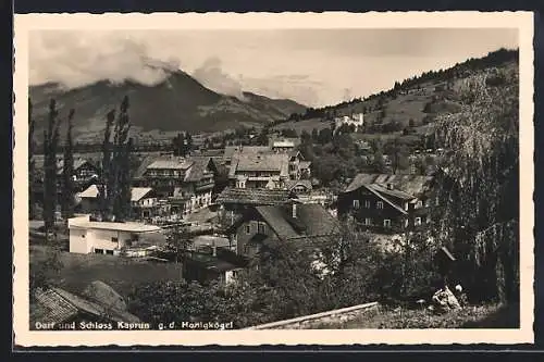 AK Kaprun, Dorf und Schloss gegen den Honigkogel