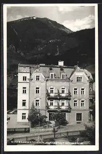 AK Hofgastein, Bundesangestellten-Kuranstalt mit Bergpanorama