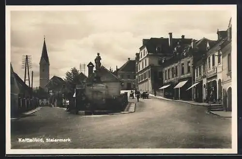 AK Knittelfeld /Steiermark, Strassenpartie mit Modegeschäft