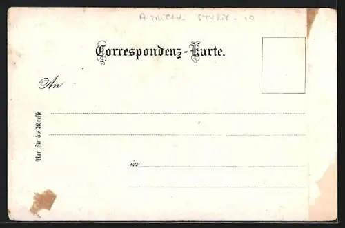 Lithographie Mürzzuschlag, Panorama ins Tal