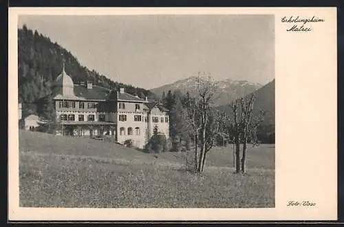 AK Matrei, Erholungsheim mit Berglandschaft