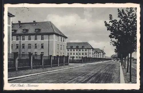 AK Hof / Saale, Partie an den Kasernen