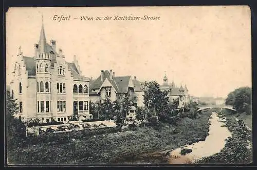 AK Erfurt, Villen an der Karthäuser-Strasse