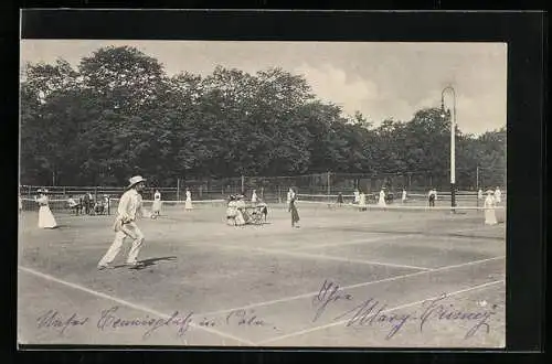 AK Tennisspieler auf dem Feld