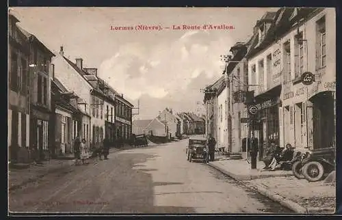 AK Lormes /Nièvre, La Route d`Avallon