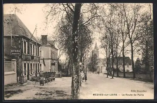 AK Mesves-sur-Loire, La Route de Paris