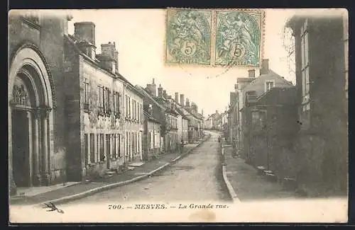 AK Mesves, La Grande rue, Strassenpartie