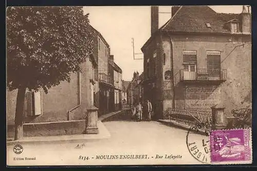 AK Moulins-Engilbert, Rue Lafayette, Strassenpartie