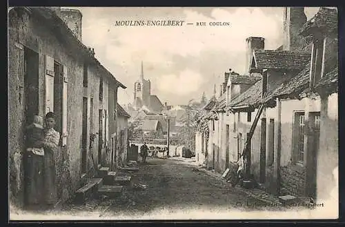 AK Moulins-Engilbert, Rue Coulon, Strassenpartie