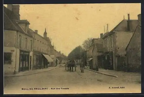 AK Moulins-Engilbert, Rue des Fossés, Strassenpartie