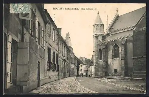 AK Moulins-Engilbert, Rue Sallonnyer, Strassenpartie