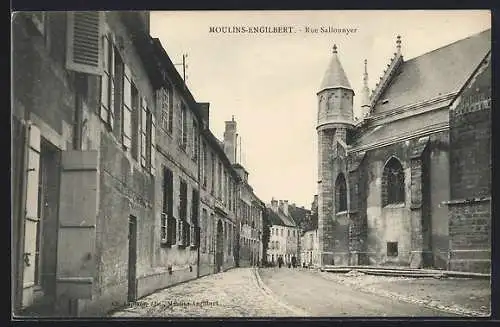 AK Moulins-Engilbert, Rue Sallonnyer, Strassenpartie