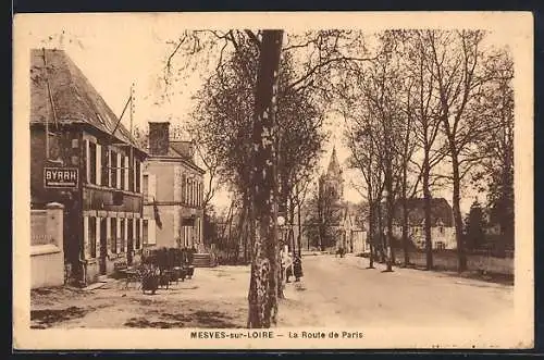 AK Mesves-sur-Loire, La Route de Paris