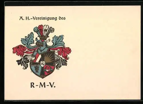 AK A. H. Vereinigung des R-M-V, Studentenwappen