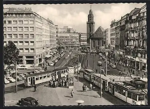 AK Frankfurt /Main, Rossmarkt und Katharinenkirche