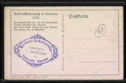 AK Kärnten, Menschen bei der Volksabstimmung 1920, Wappen