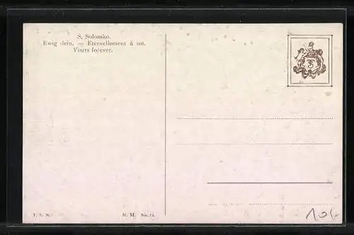 Künstler-AK S. Solomko: Ewig dein, Yours forever